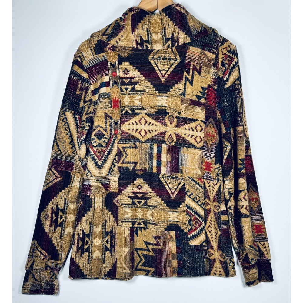 Lauren Jeans Co‎ Ralph Lauren Cardigan XL Brown Southwestern Aztec Tapestry - Picture 3 of 14